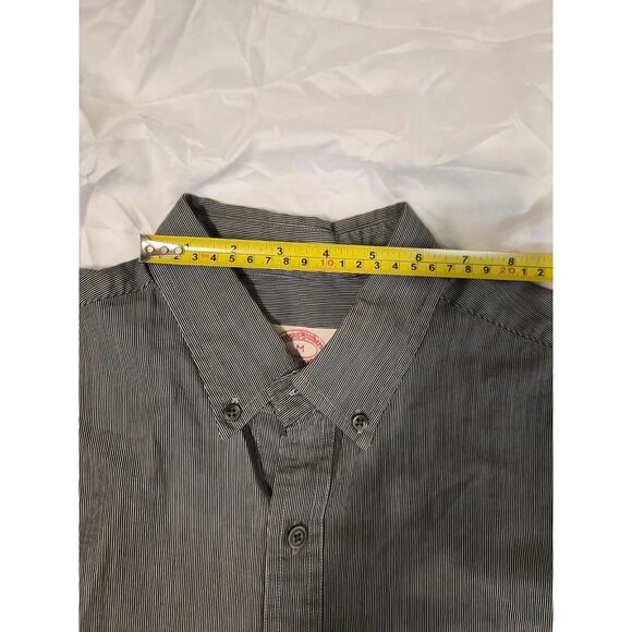 Brooks Brothers Milano Slim Fit Button-Down Shirt, L Striped Poplin, Old Money - Picture 4 of 8